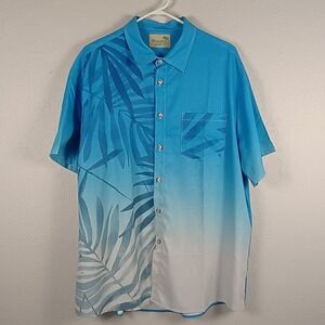 Mens XXL Royaura Hawaiian Tropical Short Sleeve Button‎ Down  Shirt